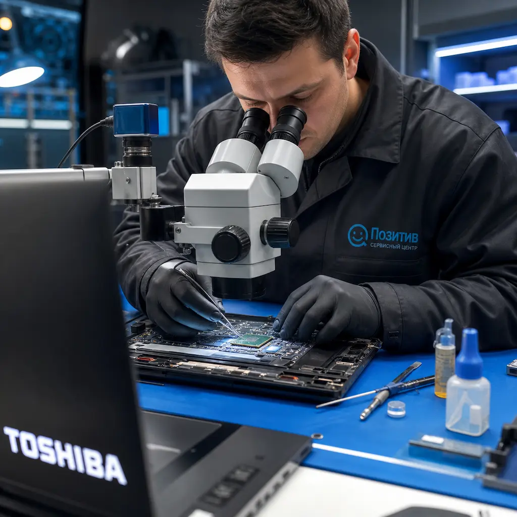 Замена видеокарты ноутбука Toshiba в Смоленске
