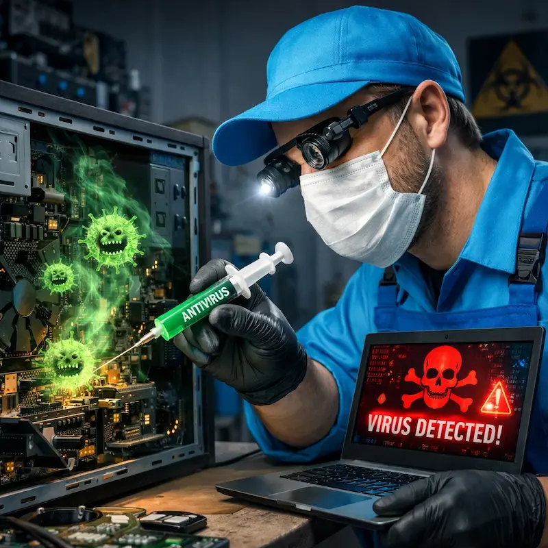 Лечение компьютера от вирусов в Смоленске на дому